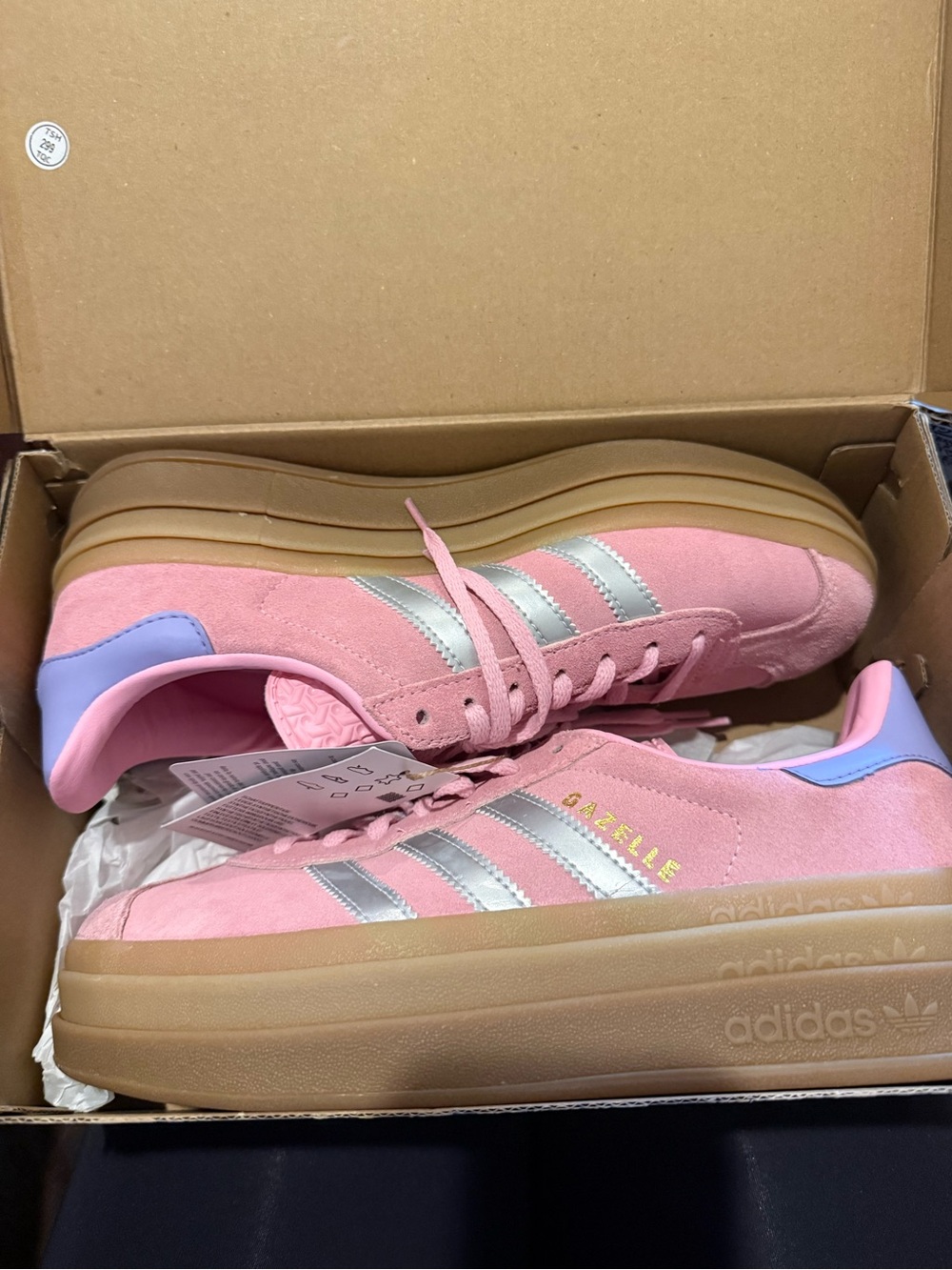 Adidas Gazelle Platform Sneakers- Silver Stripes (nwt and box)